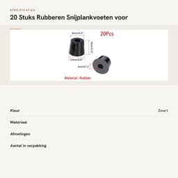 Dailygoods- Snijplankvoeten 20 Stuks - Rubberen Voetjes - Antislip/Botsingsbestendig - Temperatuurbestendig - Geluidsreducerend - Voor Meubels - Meubelvoetjes — thumbnail 3