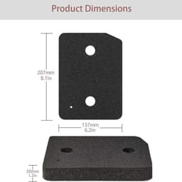 3stuks filter voor droger warmtepompdroger - sponsfilter - filtermat condensdroger - pluisfilter - schuimfilter spons -voor droger 9164761 - 205 x 155 x 30 mm — thumbnail 2