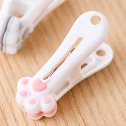 24 stuks - Wasknijpers - Schattige wasknijpers in de vorm van kattenpootjes - Met zacht handvat en stevige sluiting - Diverse kleuren — thumbnail 2