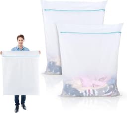 Waszakken XXL 90 x 110 cm - Ideaal voor Beddengoed, Kleding en Delicate Was — thumbnail 1