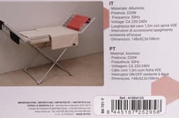 Uittrekbaar Elektrisch Wasrek - Snel Droogrek voor Stoffen met 220W Vermogen — thumbnail 5