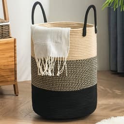 CHIWIN – Speelgoedopberger & Badkamer Organizer – 50cm Hoog – Handgevlochten Wasmand voor Slaapkamer, Wasruimte & Kinderkamer — thumbnail 5