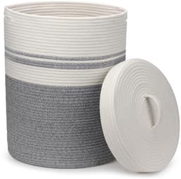 Unyqoos® Opvouwbare Grote Wasmand met Deksel en Handvatten voor Veelzijdig Gebruik in Huis — thumbnail 1