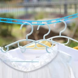 3 Meter Waslijn Met Antislip I Winddicht, Sterk en Verdikt I Voor Binnen En Buiten Drogen I PVC I Groen — thumbnail 3