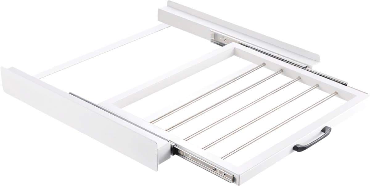 Bodo® Stapelkit - Tussenstuk met Handdoekhouder - Wasmachine en Droger - Wit — afbeelding 1