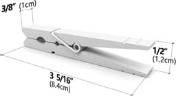 Grote Houten Wasknijpers 8,4 cm - 30 Stuks - Ideaal voor Kleding en Knutselprojecten — thumbnail 4