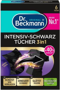 Dr. Beckmann - Kleurverzorging - Intensive Black 2 in 1 - Donkere Was - 6 Doekjes - Voordeelverpakking - 24 stuks — thumbnail 2
