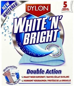 Dylon - Vlekverwijderaar - White & Bright - Superwit & Vlekkeloos - 5 Doekjes - Voordeelverpakking - 24 stuks — thumbnail 2