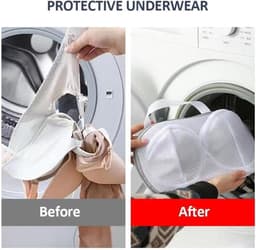 Waszakken met premium rits, voor beha, opvouwbare mesh, lingerie, ondergoed, mesh, waszakken, beha, wasbescherming voor wasmachine — thumbnail 5