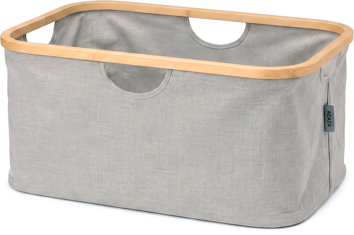 ACAZA Wasmand - Opvouwbaar Wasmand - 50 L - 54 x 36 x 24,5 cm - Grijs — afbeelding 1