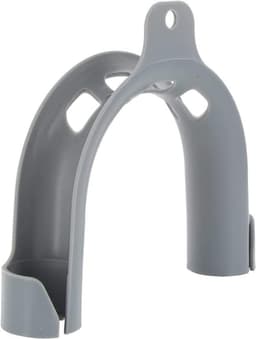 SnelShoppen - Universele 180° Houder voor Afvoerslang in Wasmachine en Vaatwasser - Grijze PVC Ophangbeugel - 155mm x 118mm x 26mm — thumbnail 2