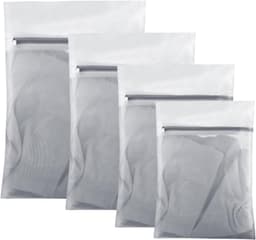 4x Wasmanden Set - Beschermt Kleding in Wasmachine - Wit — thumbnail 1