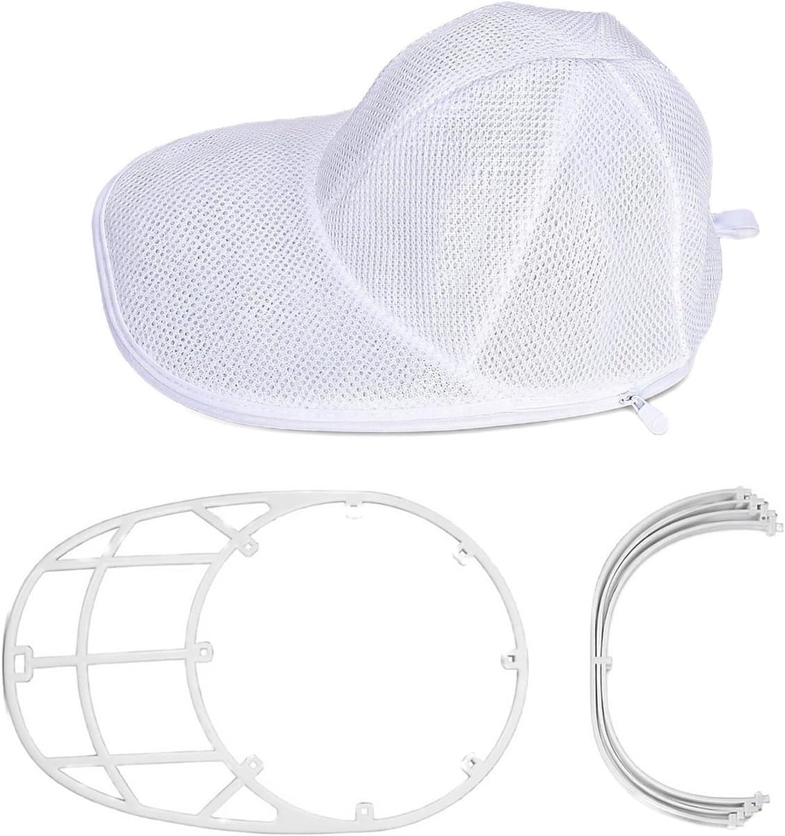 Set van 1 pettenwasmachine met netzak en PP-frame, beschermt petten in de wasmachine. Netzak + PP-frame tegen vervorming. Gemakkelijk schoon te maken en op te bergen. — afbeelding 1