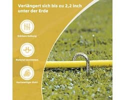 Trampoline grondankers, 6 stuks, 30 cm lange haringen, gegalvaniseerde grondankers, grondankers Geschikt voor de bouw, tentharingen, Geschikt voor beitelvormige punten.