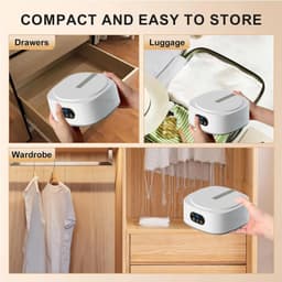 DeltaMerch Draagbare Wasdroger – Multifunctionele Droger - Compact - Afstandsbediening & LED Display – Timer - 8-10 Kledingstukken — thumbnail 5
