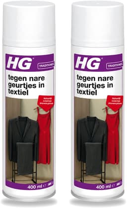 2 x HG - Tegen Nare Geurtjes In Textiel - Natuurlijk Zuiveringsproces - Veilig Voor Alle Textiel - 400 ml - Voordeelverpakking - 2 stuks — thumbnail 1