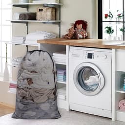 Grote Wasnetzakken 60 x 90 cm met Sluitkoord, Ideaal voor Kleding, Dekbedhoezen en Speelgoedopslag tijdens Reizen of op de Studentenwoning — thumbnail 3