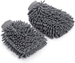 2 stuks microvezel autowashandschoen voor het reinigen van auto en motorfiets, krasbestendige doek, professionele reinigingsaccessoires, verwijdert vuil zonder schade aan de carrosserie — thumbnail 1