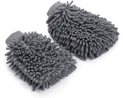 2 stuks microvezel autowashandschoen voor het reinigen van auto en motorfiets, krasbestendige doek, professionele reinigingsaccessoires, verwijdert vuil zonder schade aan de carrosserie