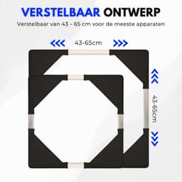 Boncy® Premium Wasmachine Verhoger - Opbouwmeubel Wasmachineverhoger met Wielen - Sokkel of Meubelroller - Witgoed verhoger ook geschikt voor Koelkast, Droger, Vaatwasser, Vriezer — thumbnail 2