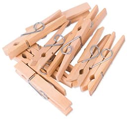 Biologische Houten Wasknijpers - 100% Afbreekbaar en Composteerbaar - Perfect voor Knutselen en Wassen (8cm x 1cm, 100 Stuks) — thumbnail 1