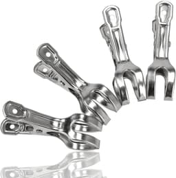 Wasknijpers RVS 4-Stuks – Metalen Wasknijper Groot – Roestvrijstalen Papierklem en Foto Clip – Sterke Handdoek Knijpers voor Kleding, Waslijn, Wasrek en Kantoor — thumbnail 1