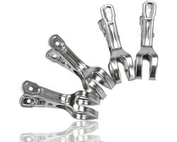 Wasknijpers RVS 4-Stuks – Metalen Wasknijper Groot – Roestvrijstalen Papierklem en Foto Clip – Sterke Handdoek Knijpers voor Kleding, Waslijn, Wasrek en Kantoor — afbeelding 1