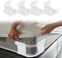 PromoHome 4-delige bedlakenhouders set - Antislip matrashouders voor strakke lakens — thumbnail 1
