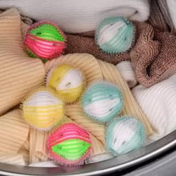6 Pcs Wasballen voor Tumble Dryer - Herbruikbare Riemverwijderaar - Ballen voor Minder Statics en Zachte Kleding met Minder Kreukels (Multi-Color1) — thumbnail 4