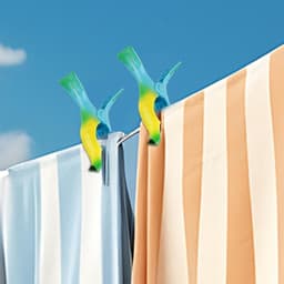 Strandhanddoekclips - Wasknijpers Houder - Handdoeken Vastzetten - Kleurrijke Vogelvorm - 14x9 cm - Papegaai Kleuren — thumbnail 2
