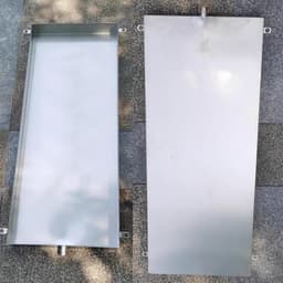 Lekbak Airco - Opvangbak Water - Voorkomt Waterschade - Roestvrij Staal 304 - 40 x 100 cm - Zilver — thumbnail 3