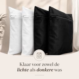 Waszakken Set van 4 – Zwart & Wit – 25x30 cm – Stevige Rits – Beschermt Kleding – Hoogwaardig Polyester - Wasmachine - Donker Wasgoed - georganiseerde bagage - huishoudaccessoires — thumbnail 5
