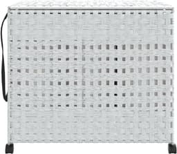 Wasmand met wieltjes - Opvouwbare mand - Was sorteren - Drie vakken - 66 x 35 x 60 cm - Wit — thumbnail 4
