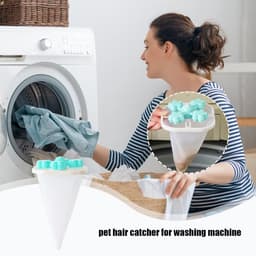 Wasmachine Haarvanger - Pluisvanger - Kleding Reinigen - Fijn Gaas Ontwerp - 3 x 10 cm - Groen — thumbnail 4