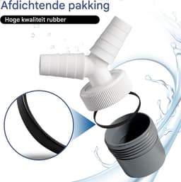 longziming - Y-stuk Afvoer Adapter - Wasmachine Vaatwasser Y-connector - PVC Afvoer Splitter DN40 - Terugstroombeveiliging - Bespaart Bouwkundige Aanpassingen - 2 Stuks — thumbnail 5