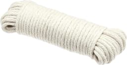 Waslijn Gevlochten Touw - Multifunctioneel Huishoudtouw - Kleding Drogen - Robuust Weerbestendig Materiaal - 20 meter - Wit — thumbnail 1