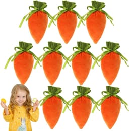 Paaszakjes met trekkoord - Snoepzakjes Wortel - Paaseieren Jacht - Wortelvormig Ontwerp - 215 cm - Oranje — thumbnail 1
