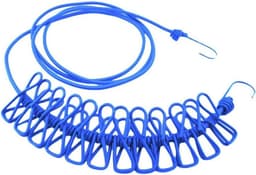 Reis Kledinglijn - Draagbaar Wasrek - Kleding Drogen - Elastisch Verstelbaar - 3 Meter - Blauw — thumbnail 1