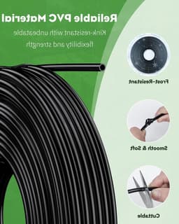 30M Drip Pipe 4-6MM, Lege Distributiepijpen voor Drip Irrigatiesystemen, Zwarte PVC Micro Drip Lijn voor Tuinbewatering, Drip Irrigatie Onderdelen en Tuinaccessoires — thumbnail 5