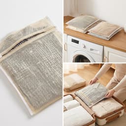 3 Stuks Katoenen Waszakken met Rits voor Delicate Was, Ideaal voor Ondergoed, Kleding en Sokken (40 x 30 cm) — thumbnail 4