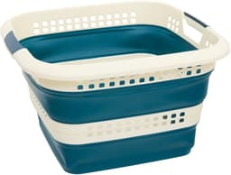 5Five Wasmand - 40L - blauw - PP - opvouwbaar - 49 x 49 x 49 cm - flexibel — thumbnail 1