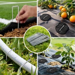 Grondankers Worteldoek - Stormharingen Staal - Vastzetten Tuin - Roestvrij Verzinkt - 200 Stuks - Zilver — thumbnail 4