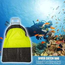 Diving Bag - Vis Vangzak - Onderwater Vissen - Eén Hand Bediening - Lichtgewicht - Fluorescerend Geel — thumbnail 3