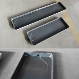 Opvangbak voor wasmachines, Airconditioner-afvoerbak Gegalvaniseerde metalen lekbak met gat en slang Meerdere maten(131x24cm(51.5x9.4in)) — thumbnail 3