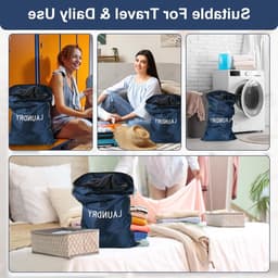 Waterdichte waszakken voor reizen - 4-delige set, opvouwbare zakken voor vuile kleding, ideaal voor zwemmen, yoga en workouts in verschillende maten — thumbnail 3