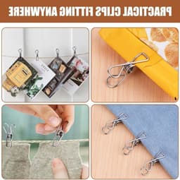 100 RVS Wasknijpers van 4,5 cm - Duurzame Klemmen voor Waslijn, Kleding en Keukenaccessoires — thumbnail 4