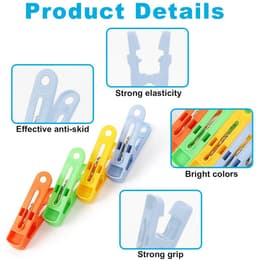 Dailygoods- Kledingklemmen 60 Stuks - Kledingklemmen met Mand - Antislip Klemmen - Waterdichte Klemmen - Roestvrij Staal - Ideaal voor Organiseren - Wasklemmen — thumbnail 3