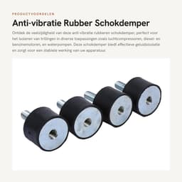 Dailygoods- Schokdemper Rubber - Trillingsdempers - Silent Block Isolator - Cilindrische Beugels - Pack van 4 - Zwart/Zilver - Trillingsdemper — thumbnail 1