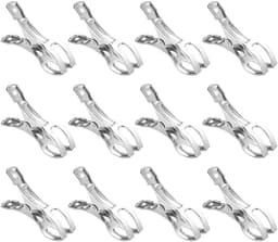 Grote en Sterke Wasknijpers - 12 Stuks RVS Klemmen voor Zware Kleding en Windbestendig Gebruik (11 * 6cm) — thumbnail 1