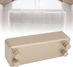 Allecto - Wandgemonteerde Waslijn - Roterende Dubbele Waslijn - Goud - Ideaal voor Buiten - 14ft Lengte - Ruimtebesparend - Geschikt voor Tuin - Lu... — thumbnail 3